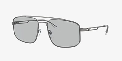 Emporio Armani EA2139 57 Hellgrau und Matt Gunmetal Sonnenbrillen 