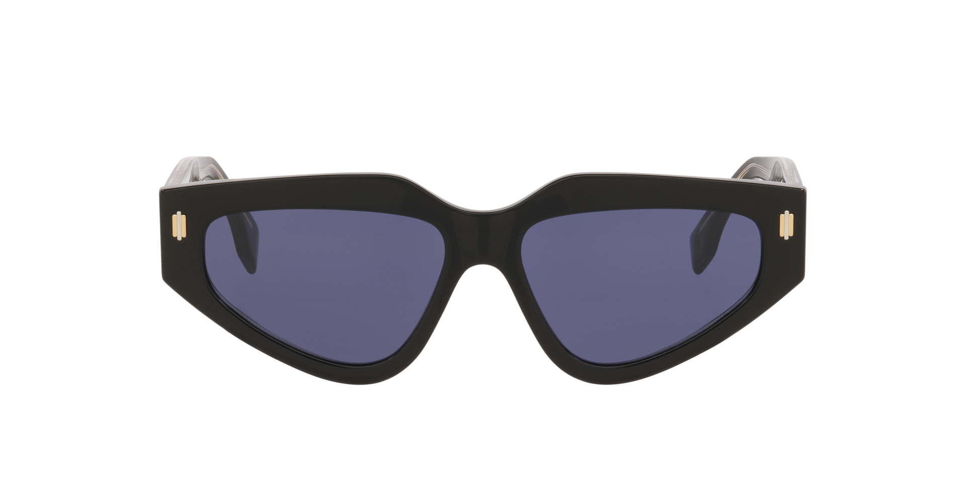 Fendi FE40163U 01V Sunglasses Shiny Black Cat Eye Frame, Blue Lenses Fendi Fendi Roma FE40163U Sunglasses | Neiman Marcus main image 2
