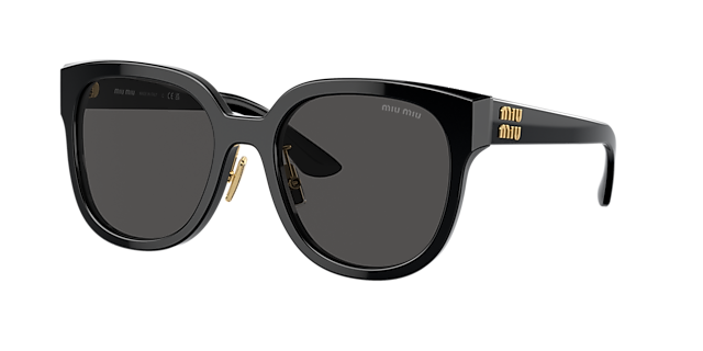 Miu Miu MU 01ZS 55 Dark Grey & Black Sunglasses | Sunglass Hut USA 