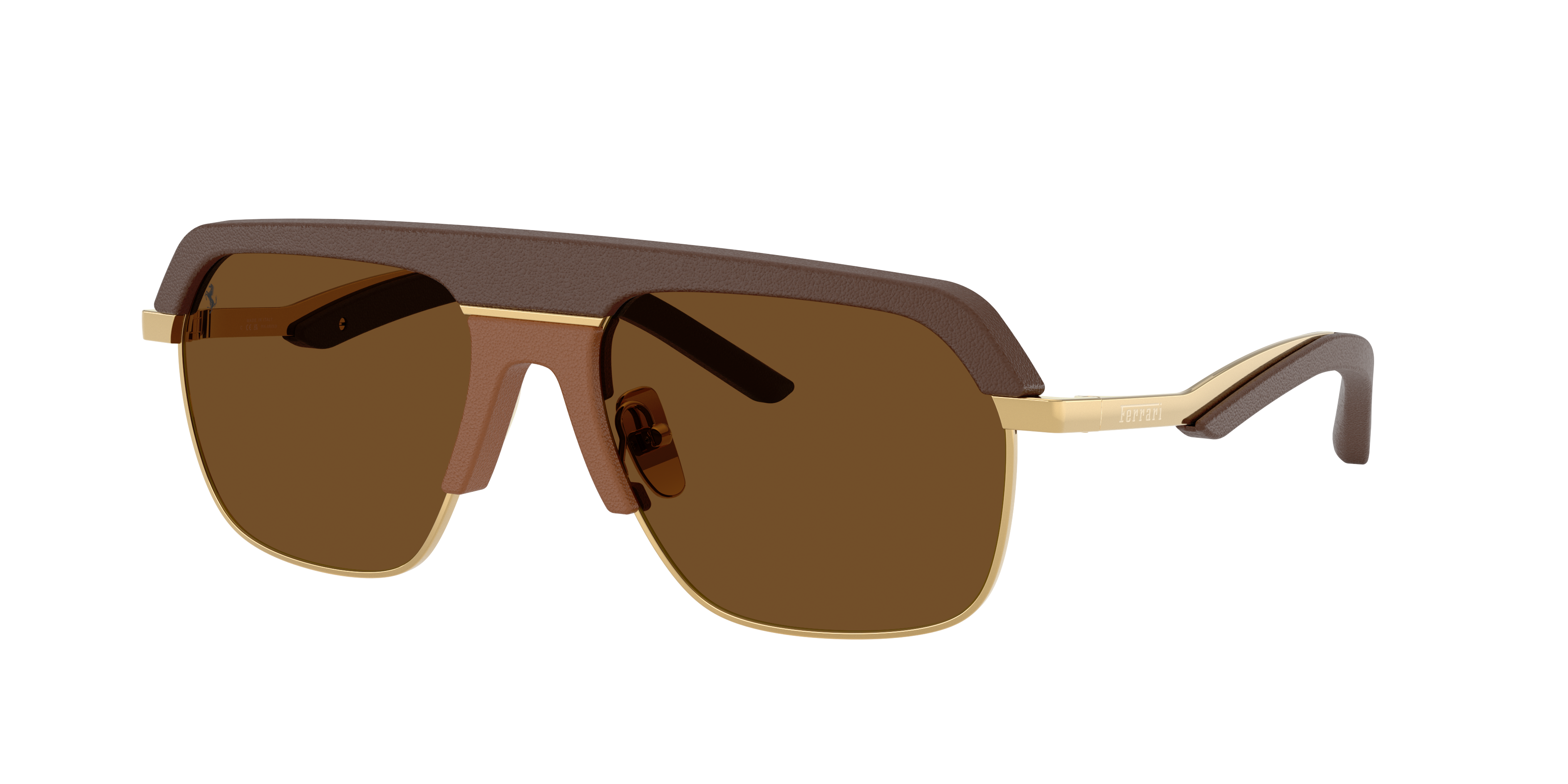 Ferrari Unisex Sunglass FH1026Q -  Frame color: Moretto, Lens color: Brown Polarized