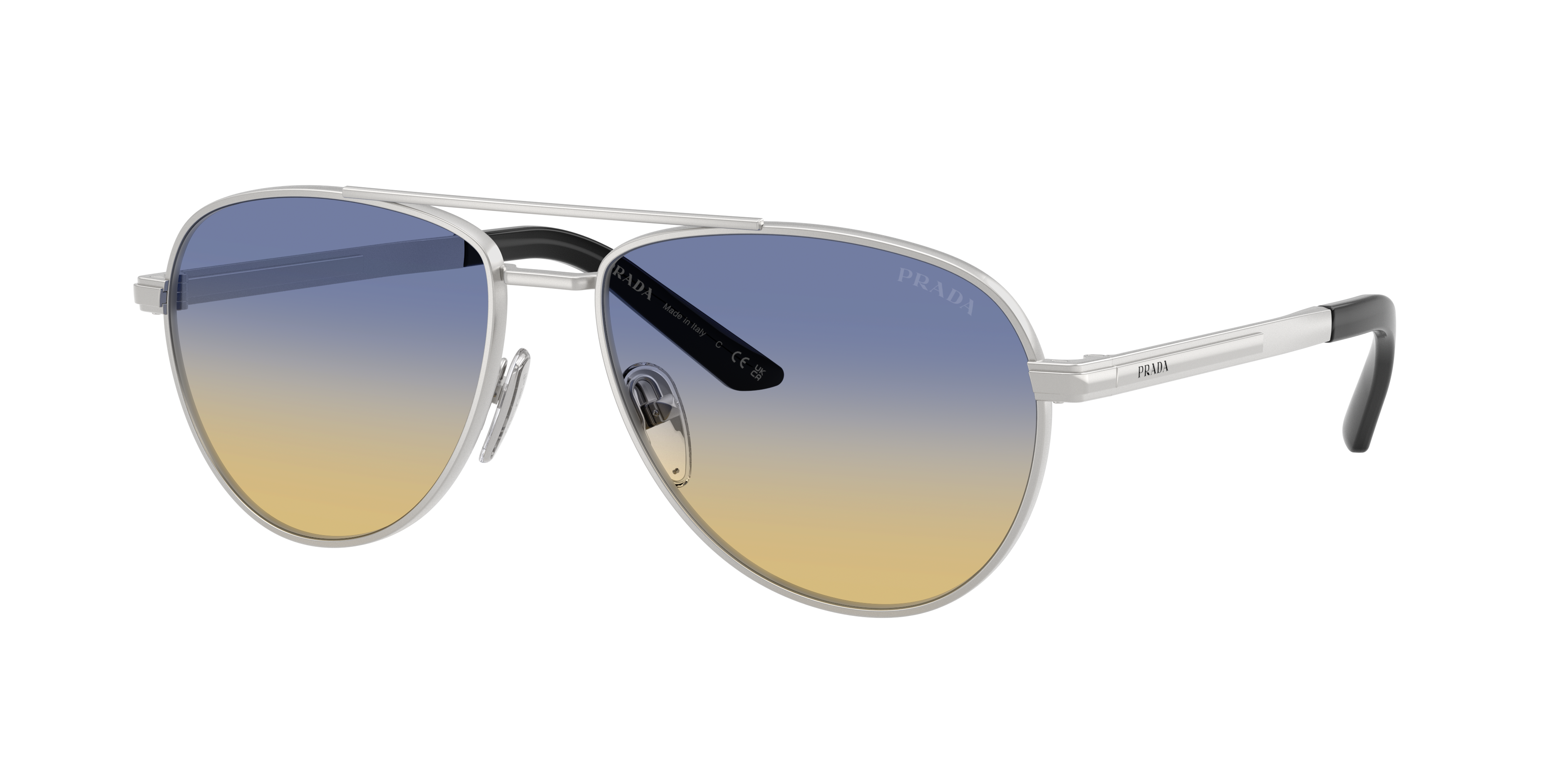 tanaka azusa 「swallow」金色フレーム付き Prada PR A54S XXL (60 - 16) with Yellow lenses and Silver frame