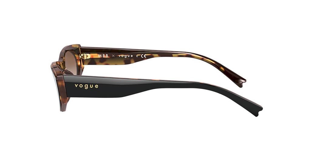 VOGUE EYEWEAR VO5316S Black - Women Sunglasses, Brown Gradient Lens