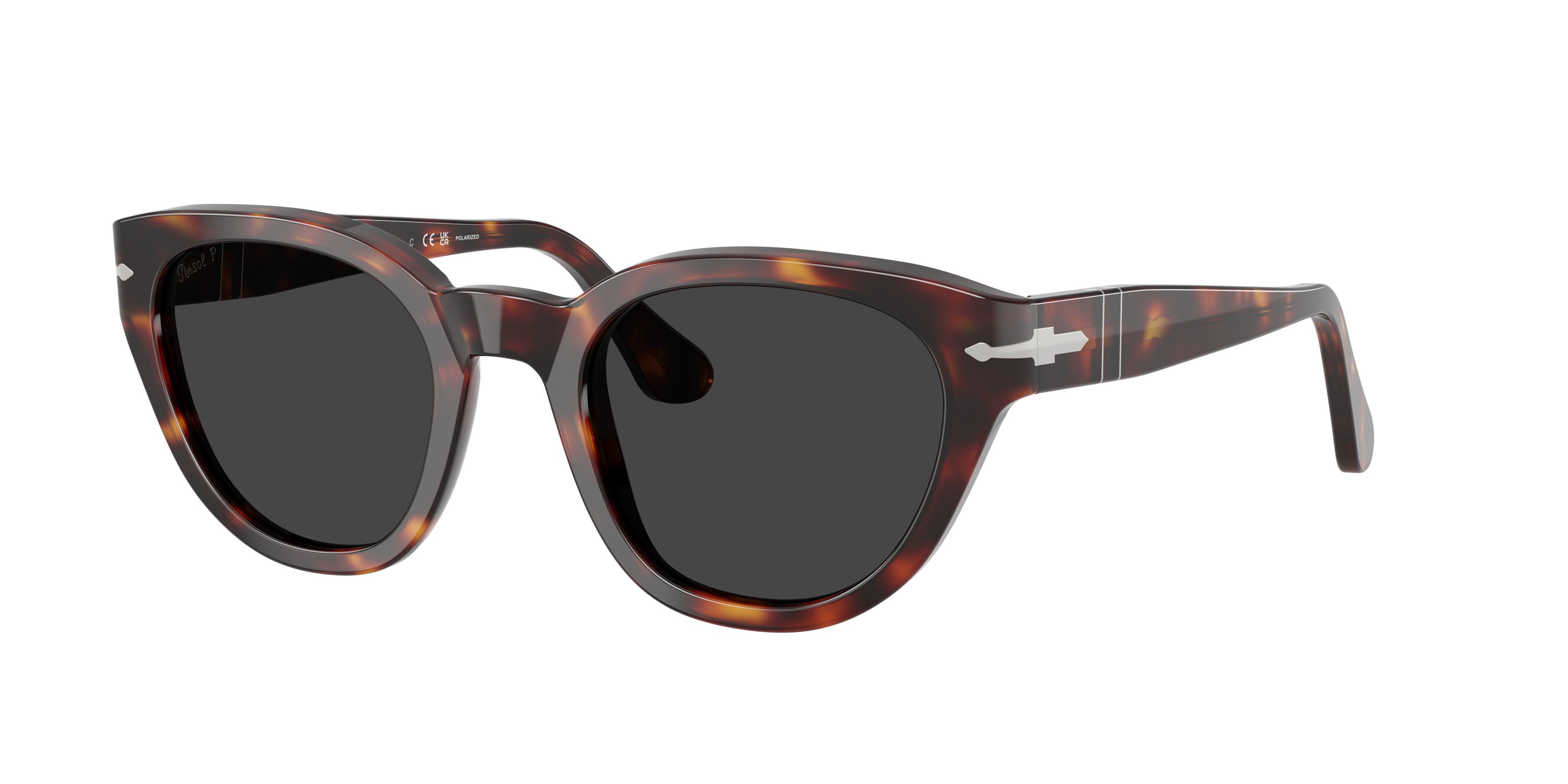 Persol Unisex Sunglass PO3379S -  Frame color: Havana, Lens color: Polarized Dark Grey