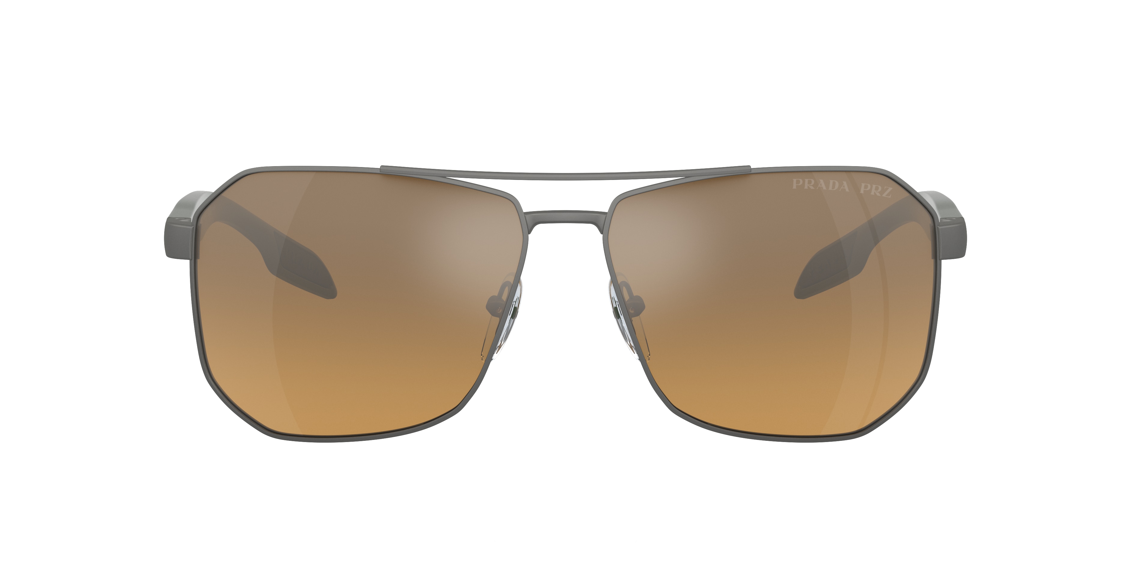 Prada Linea Rossa PS 51VS XXL (62 - 14) with Brown lenses and Grey