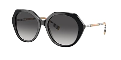 Burberry BE4375 Vanessa 55 Grey Gradient & Black Sunglasses 
