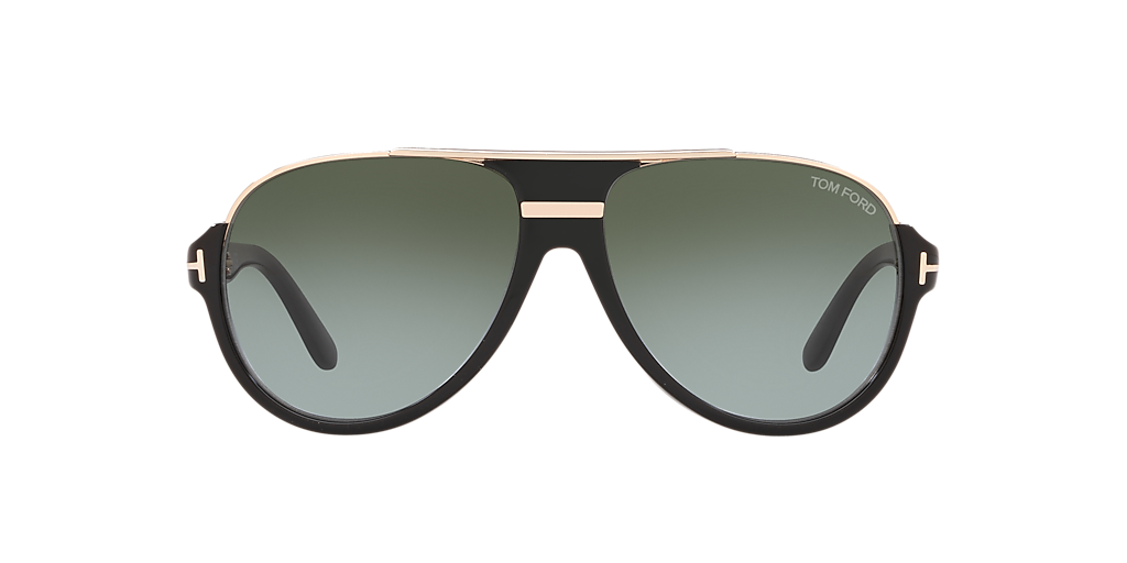TOM FORD Ft0334 Dimitry Black & Grey - Men Luxury Sunglasses, Green Gradient Lens