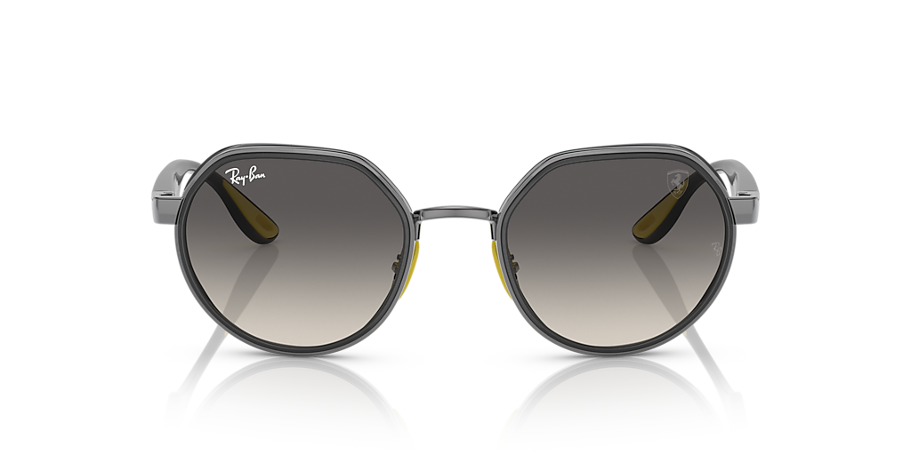 RAY-BAN RB3703M Scuderia Ferrari Collection Silver - Unisex Sunglasses, Dark Green Lens