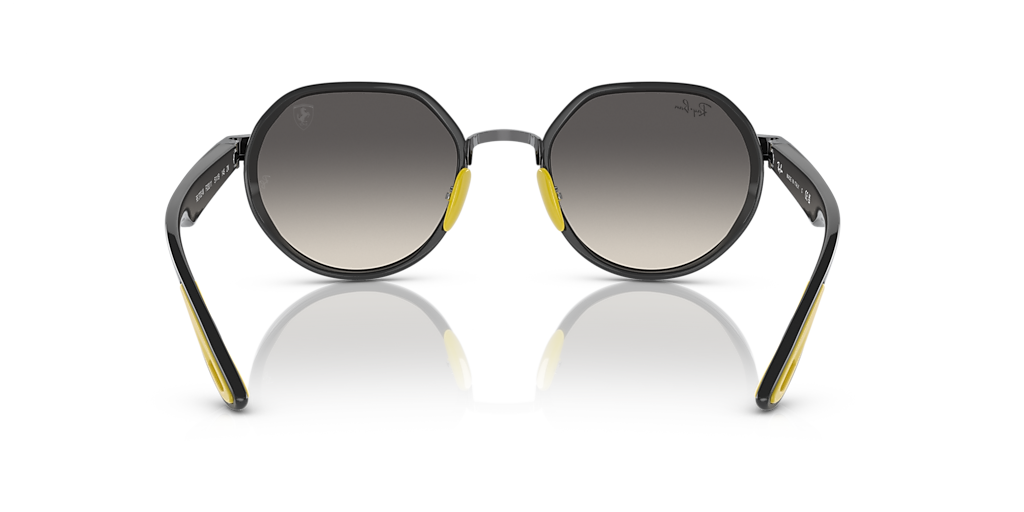 RAY-BAN RB3703M Scuderia Ferrari Collection Silver - Unisex Sunglasses, Dark Green Lens