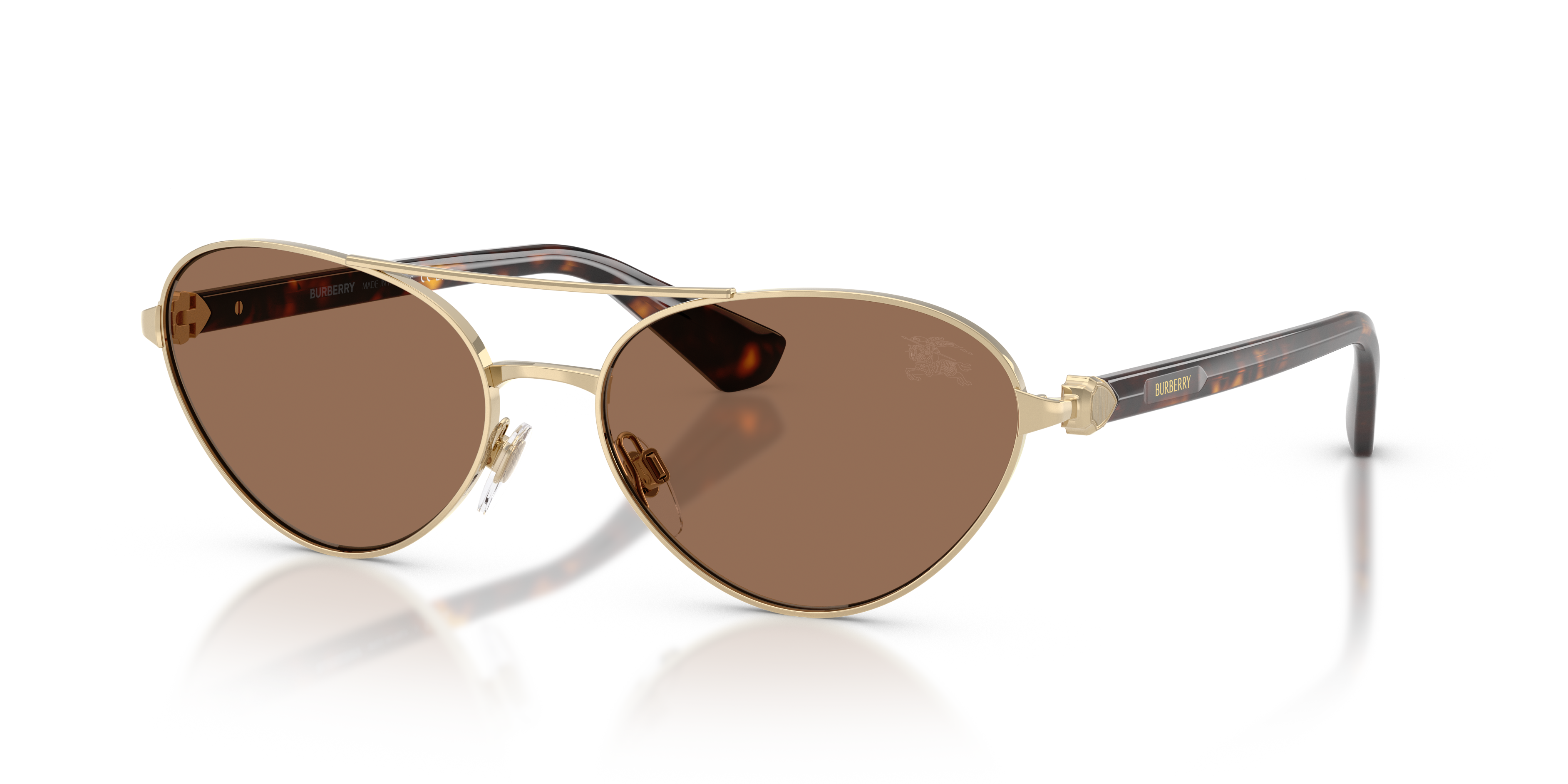 Burberry BE3165 XL (58 - 17) with Brown lenses and Gold frame