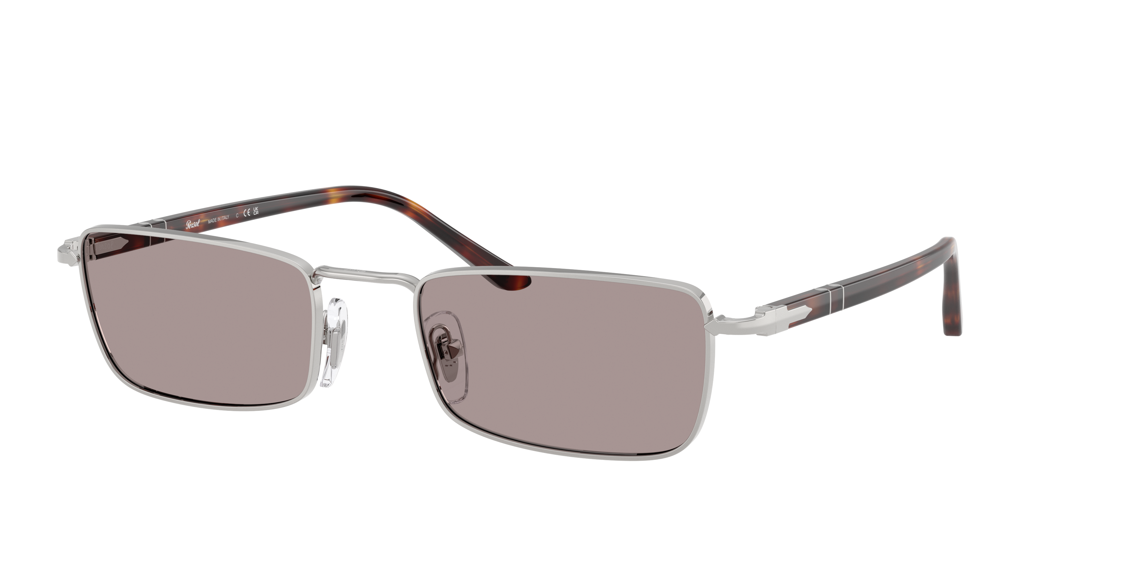 Persol Unisex Sunglass PO1025S -  Frame color: Silver, Lens color: Violet