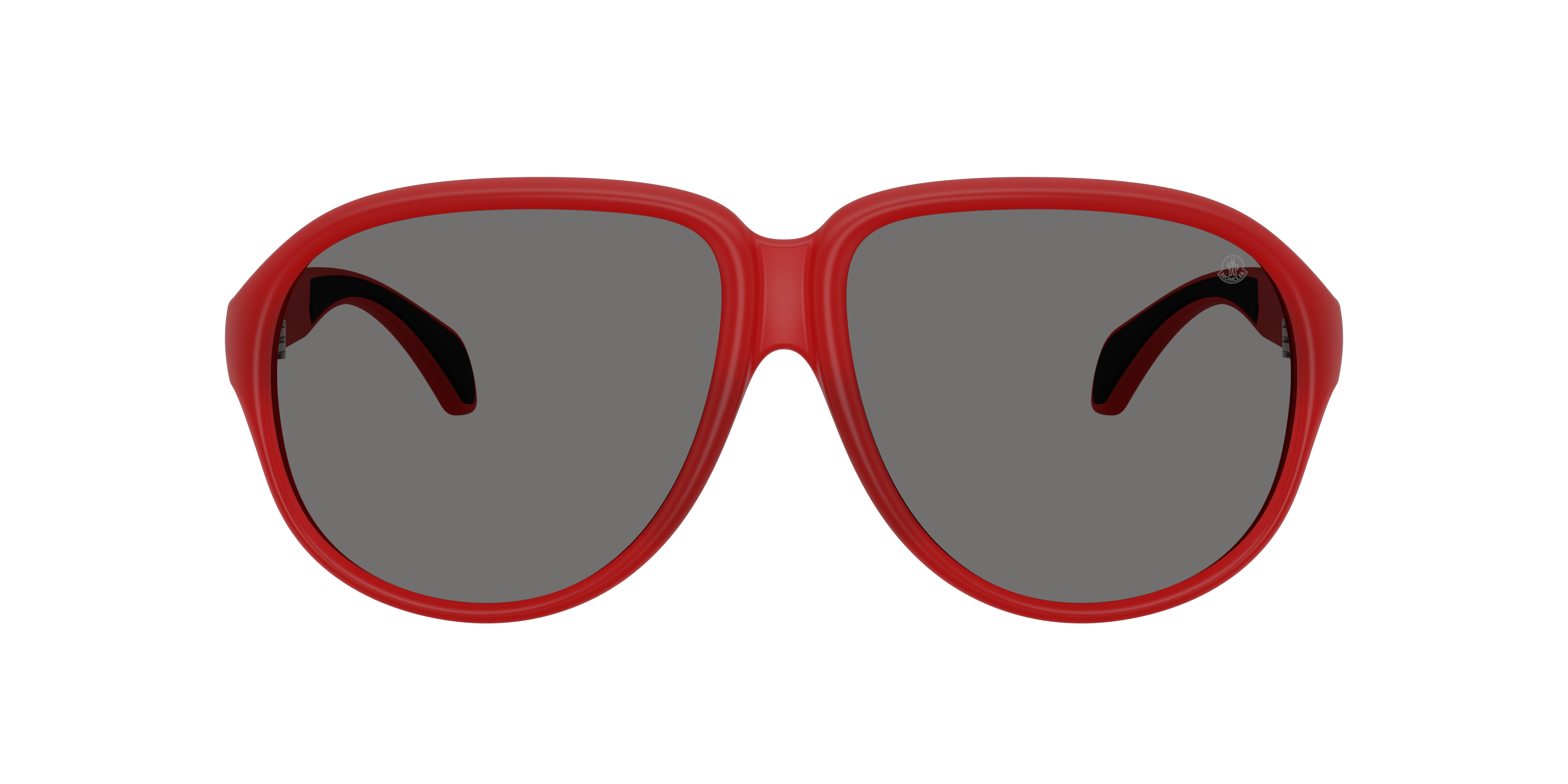 Moncler Womens Me8001 Halcyonne Aviator Acetate Sunglasses Red In Polar Dark Grey
