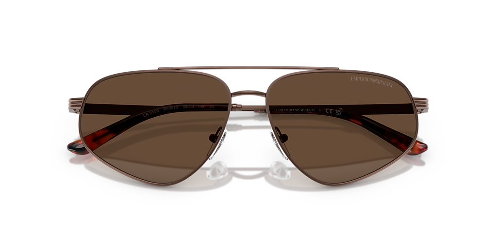 Emporio Armani EA2156 L (59 - 14) with Brown lenses and Copper