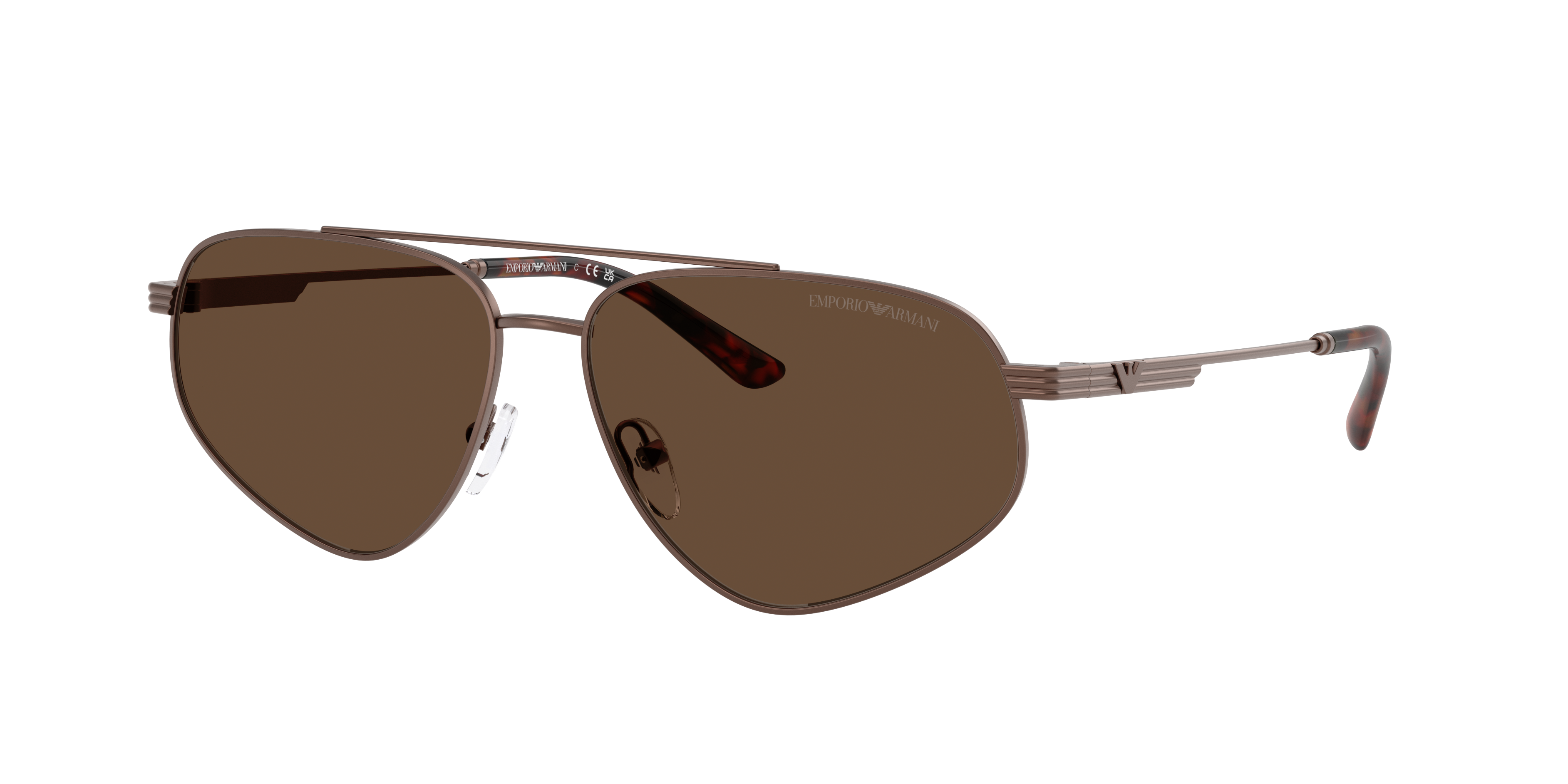 Emporio Armani EA2156 L (59 - 14) with Brown lenses and Copper