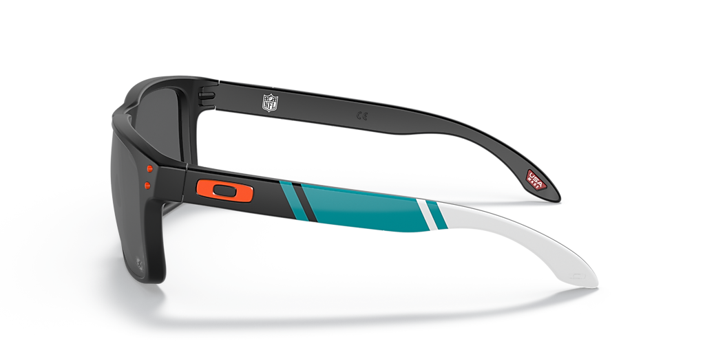 OAKLEY OO9102 Miami Dolphins Holbrook Matte Black - Men Sunglasses, Prizm Black Lens