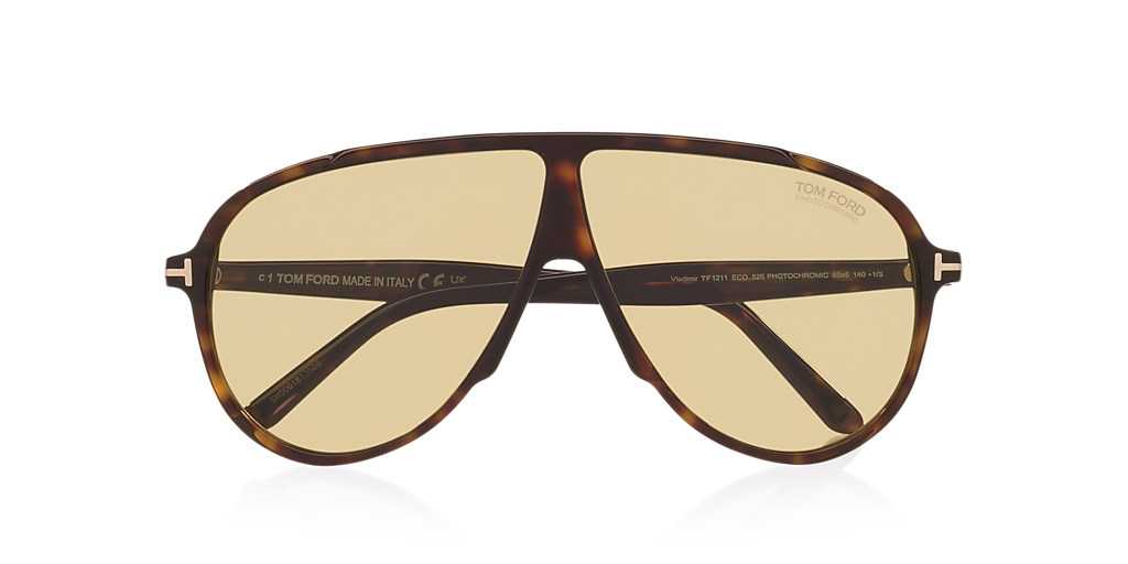 TOM FORD Vladimir Tortoise Black - Men Luxury Sunglasses, Brown Lens
