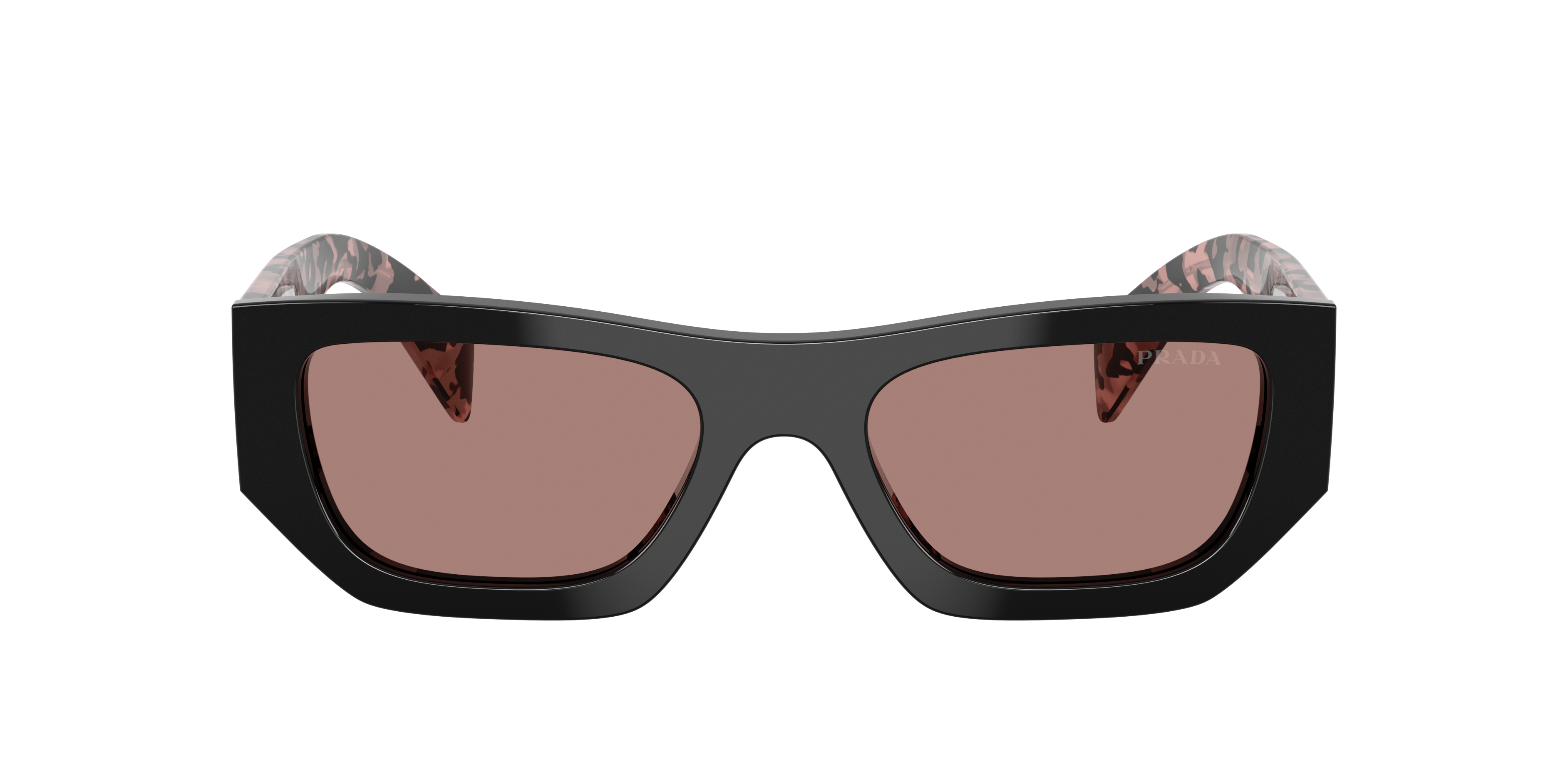 Prada Light Brown Rectangular Ladies Sunglasses Pr A01s 13p60b 53 In Light Brown