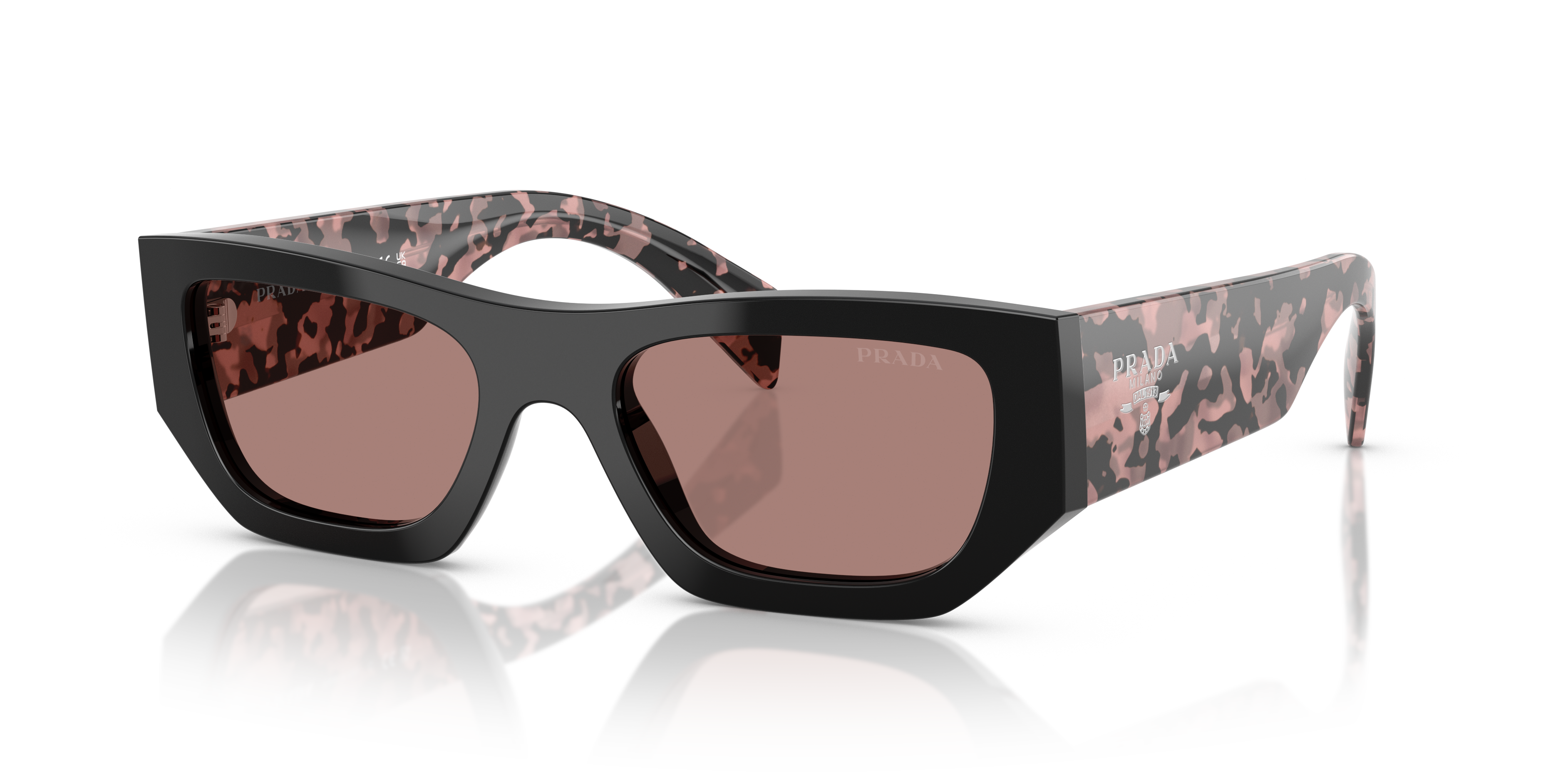 Prada PR A01S M (53 - 20) with Brown lenses and Black frame