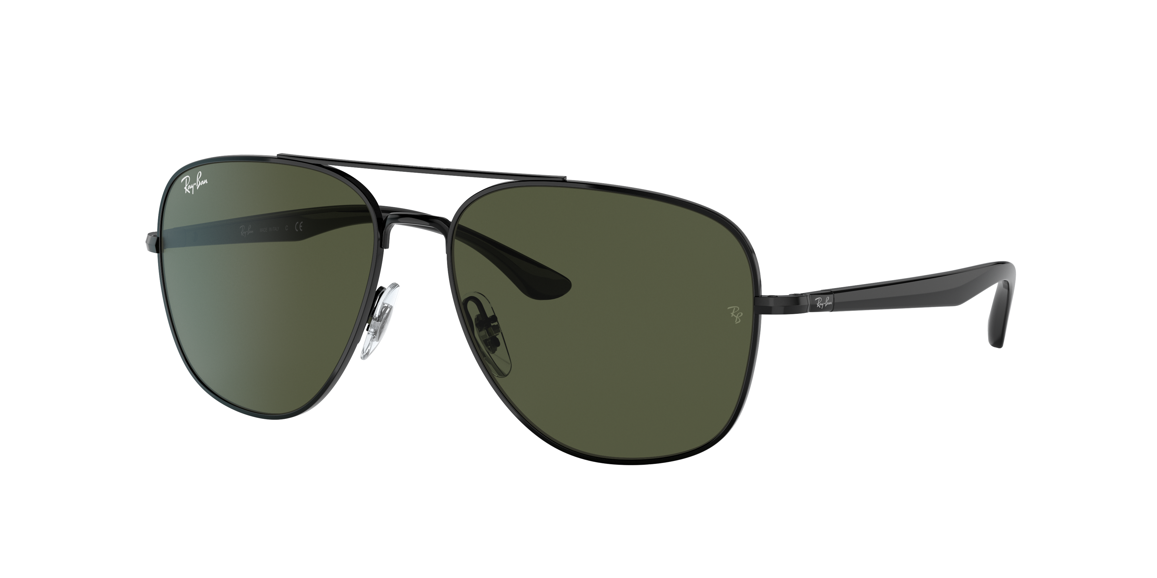 Ray-Ban RB3683 L (56 - 15) with Green lenses and Black frame