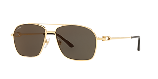 Cartier CT0321SA 59 Grey & Gold Sunglasses | Sunglass Hut Australia