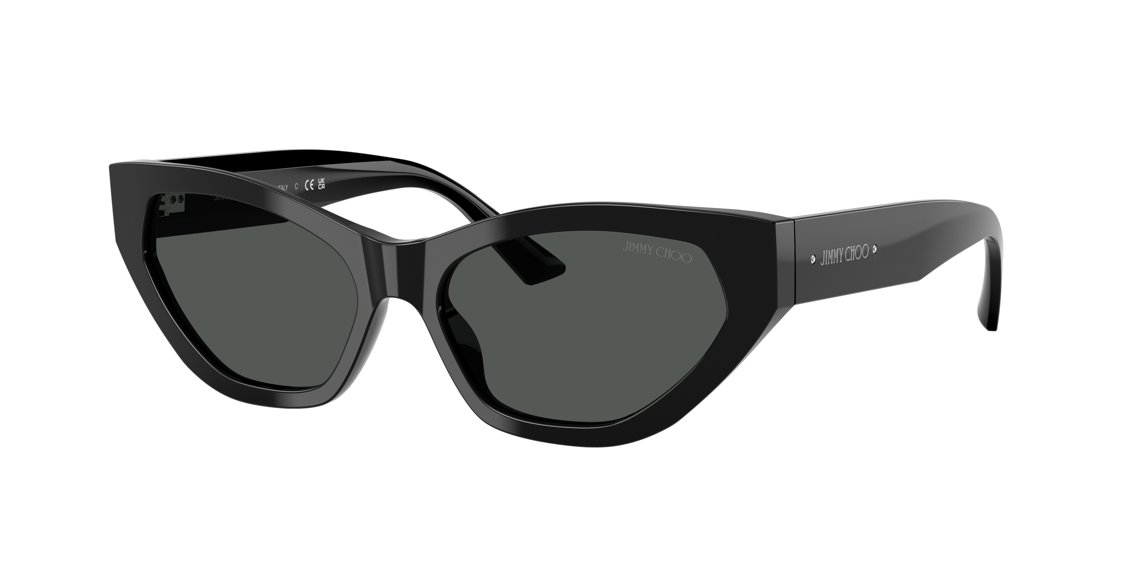 JIMMY CHOO ブラック キャットアイ サングラス Sol | Black Cat Eye Sunglasses | JIMMY CHOO