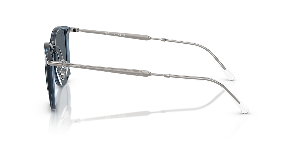 RAY-BAN RB4451 Transparent Blue - Unisex Sunglasses, Blue Lens