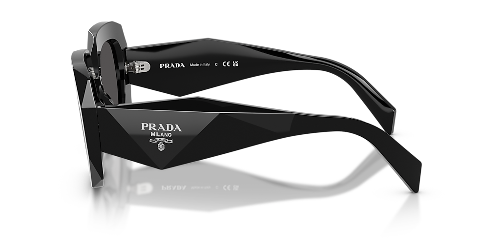 PRADA PR B23S Black - Women Luxury Sunglasses, Dark Grey Lens
