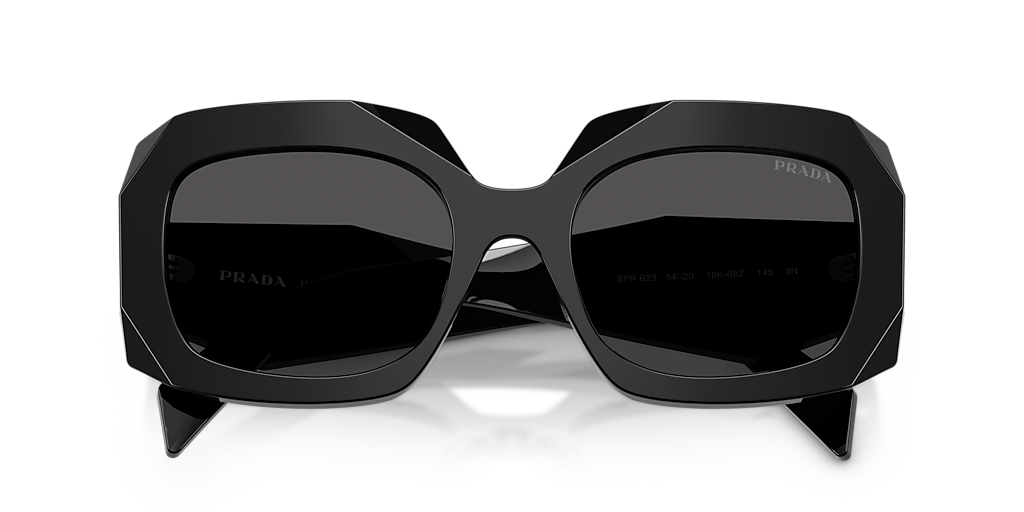 PRADA PR B23S Black - Women Luxury Sunglasses, Dark Grey Lens