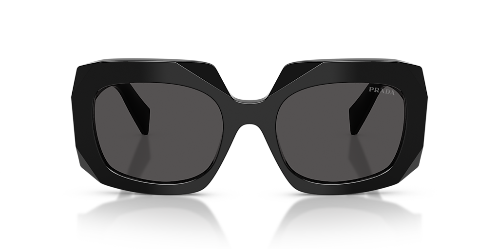 PRADA PR B23S Black - Women Luxury Sunglasses, Dark Grey Lens