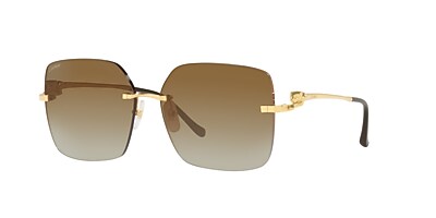 Cartier CT0359S 60 Grey & Gold Sunglasses | Sunglass Hut Australia
