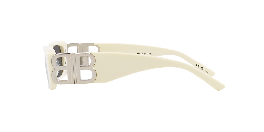 Balenciaga BB0096S XS (51 - 18) with Silver lenses and White