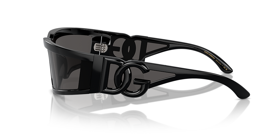 DOLCE&GABBANA DG6198 Black - Unisex Luxury Sunglasses, Dark Grey Lens