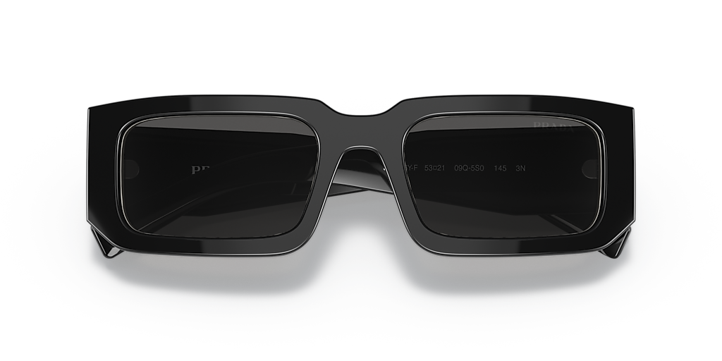 PRADA PR 06YSF Black/White - Men Luxury Sunglasses, Dark Grey Lens