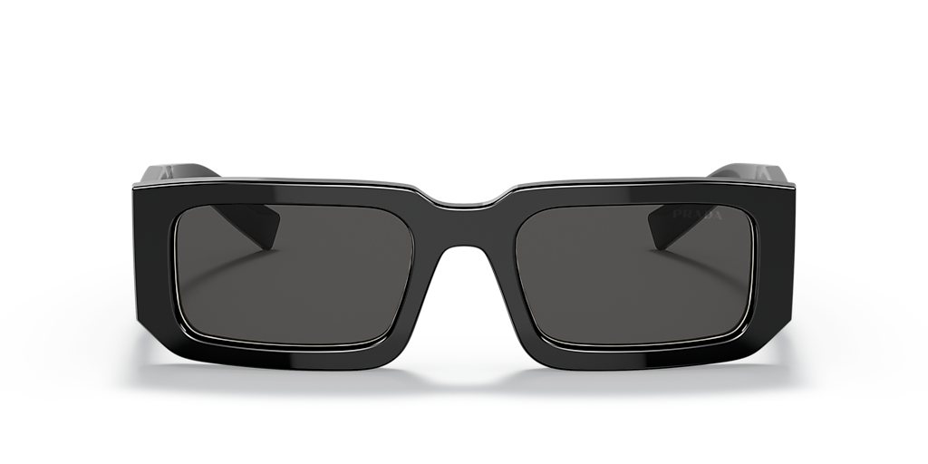 PRADA PR 06YSF Black/White - Men Luxury Sunglasses, Dark Grey Lens