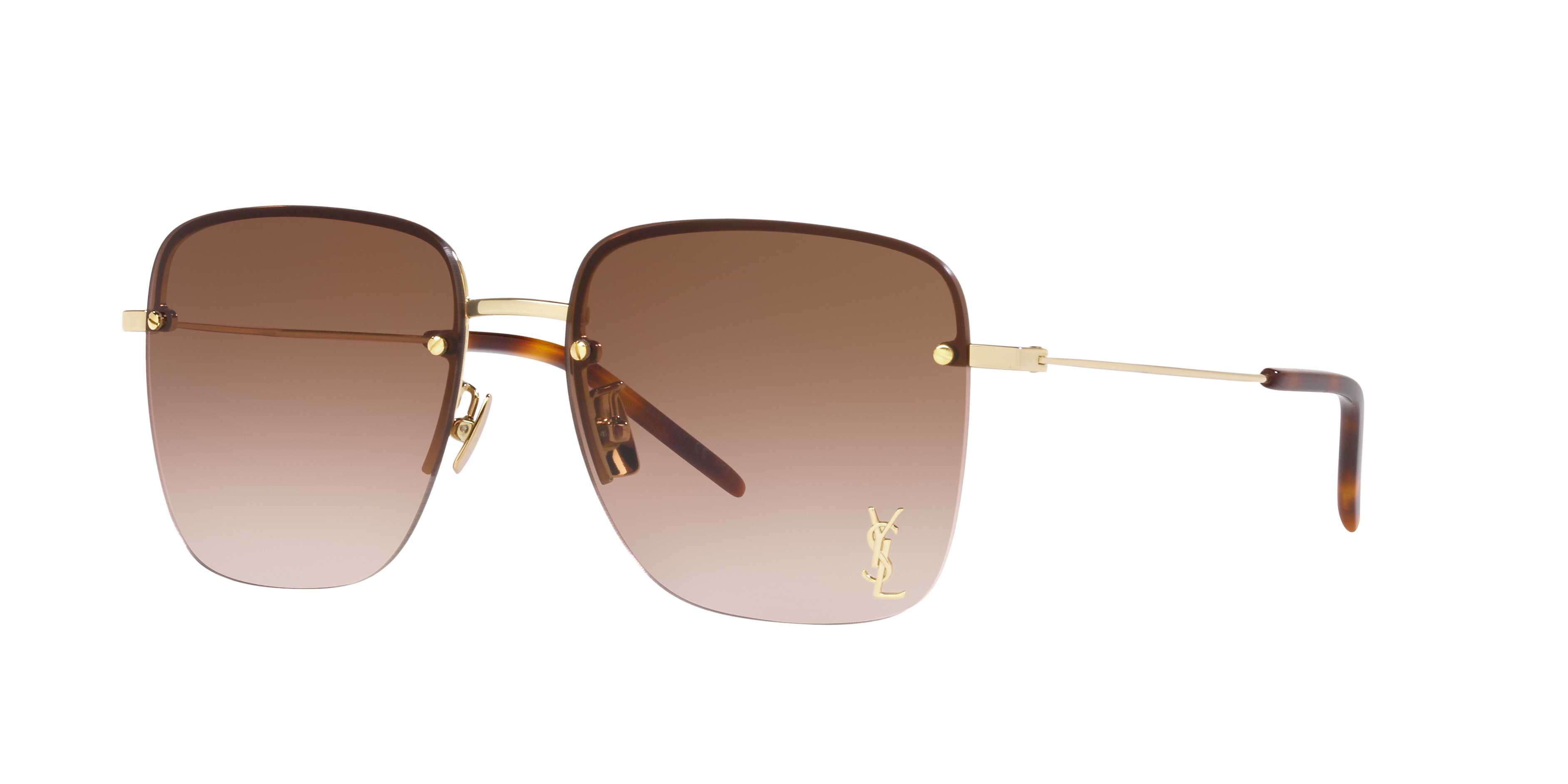 Saint Laurent SL 312 M L (58 - 17) with Gold lenses and Gold
