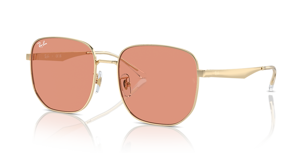 Ray-Ban RB3713D XL (57 - 18) with Orange lenses and Gold frame