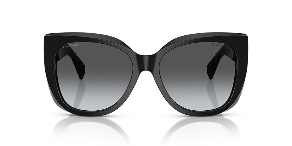 TIFFANY & CO. TF4229 Black - Woman Luxury Sunglasses, Polar Grey Gradient Lens