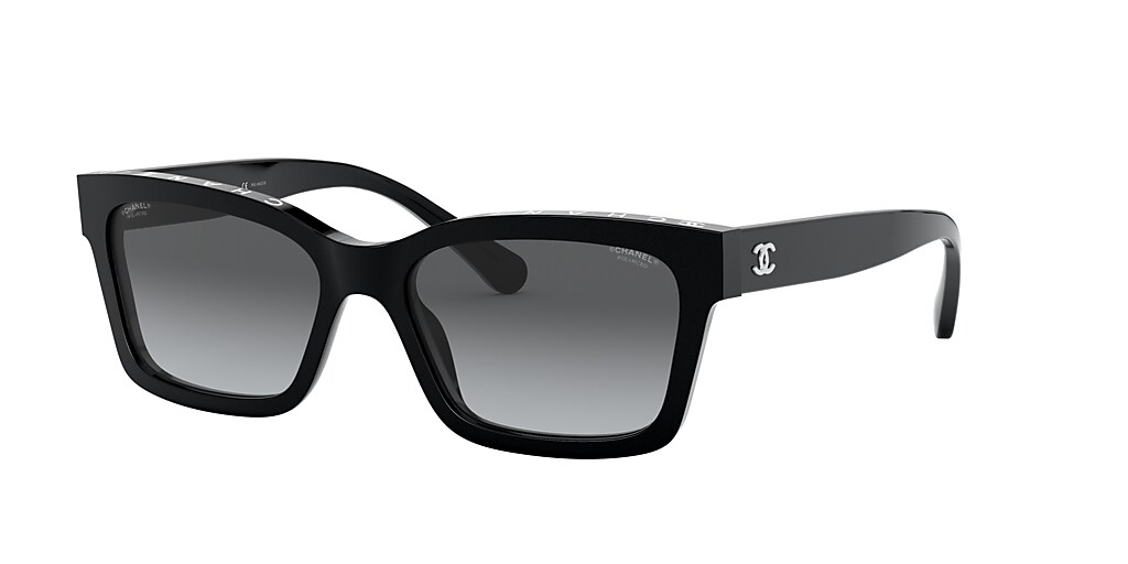 Chanel Square Sunglasses CH5417 54 Grey & Black Polarised Sunglasses