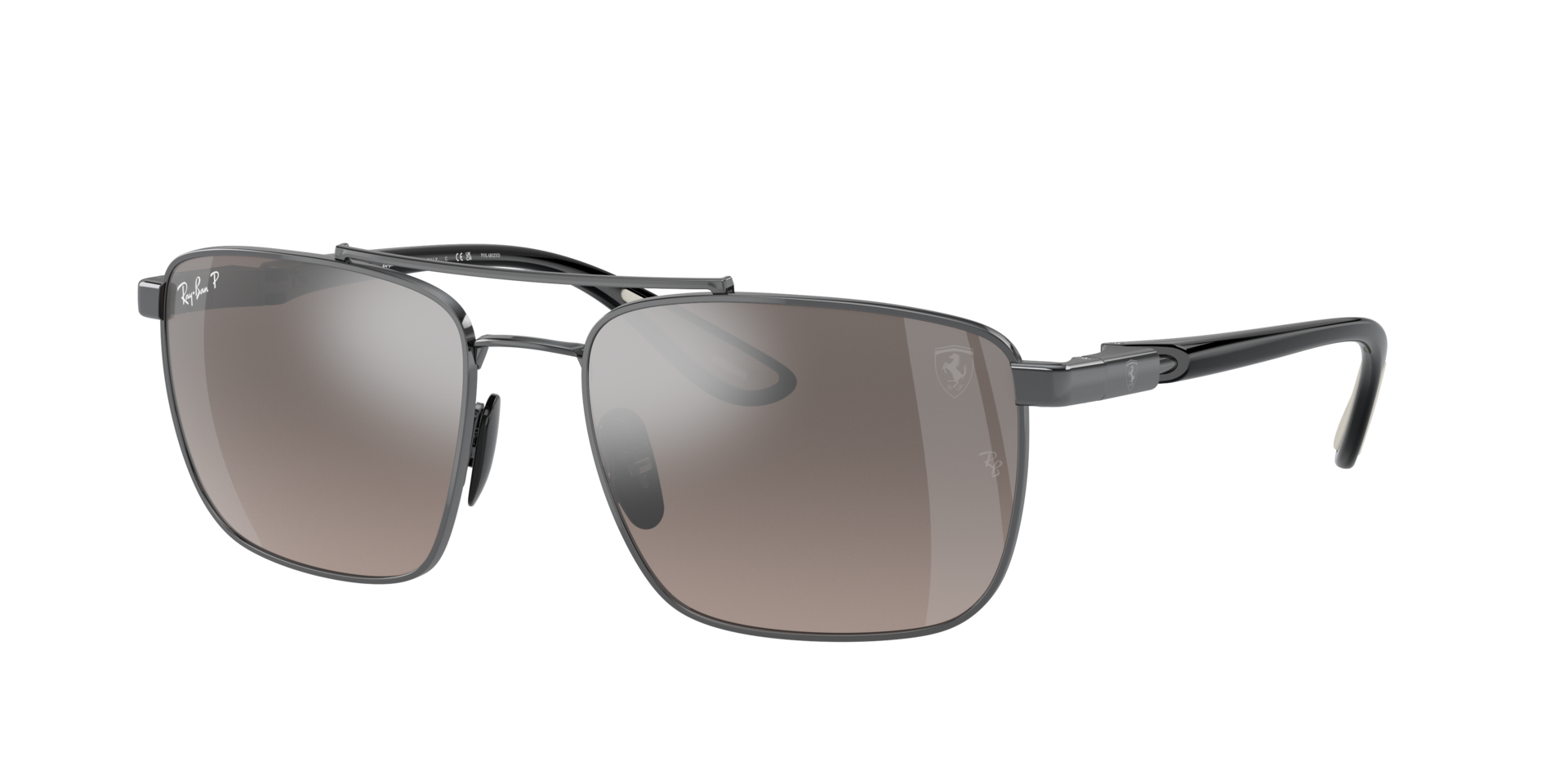 Ray-Ban Man Sunglass RB3715M Scuderia Ferrari Collection -  Frame color: Gunmetal, Lens color: Silver