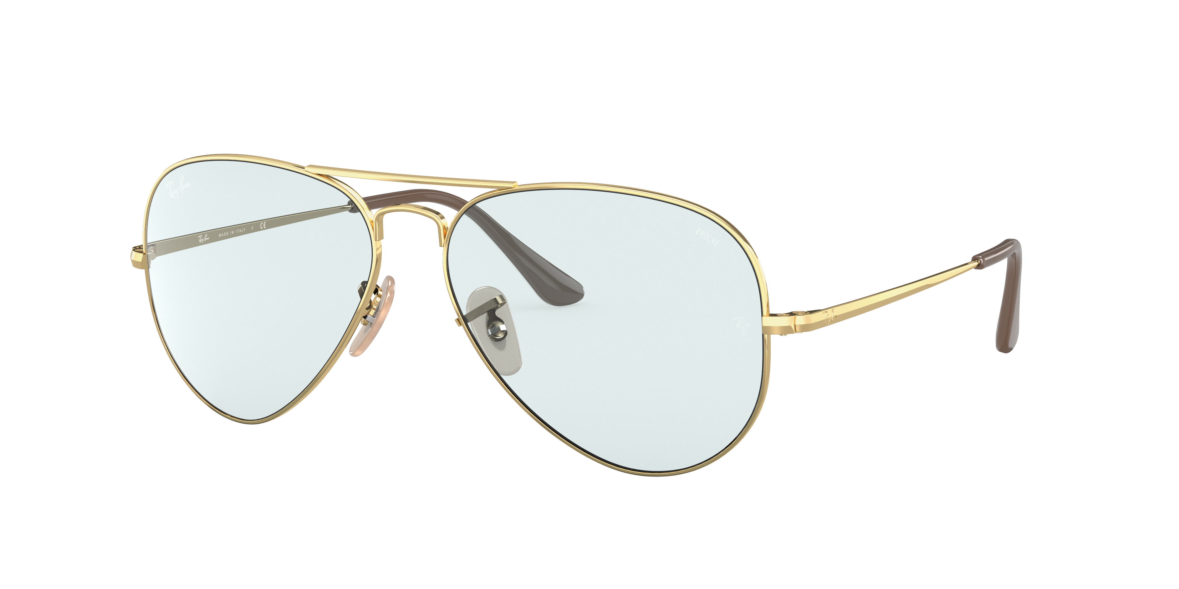 Ray-Ban RB3689 Solid Evolve M (55 - 14) with Grey lenses and Gold
