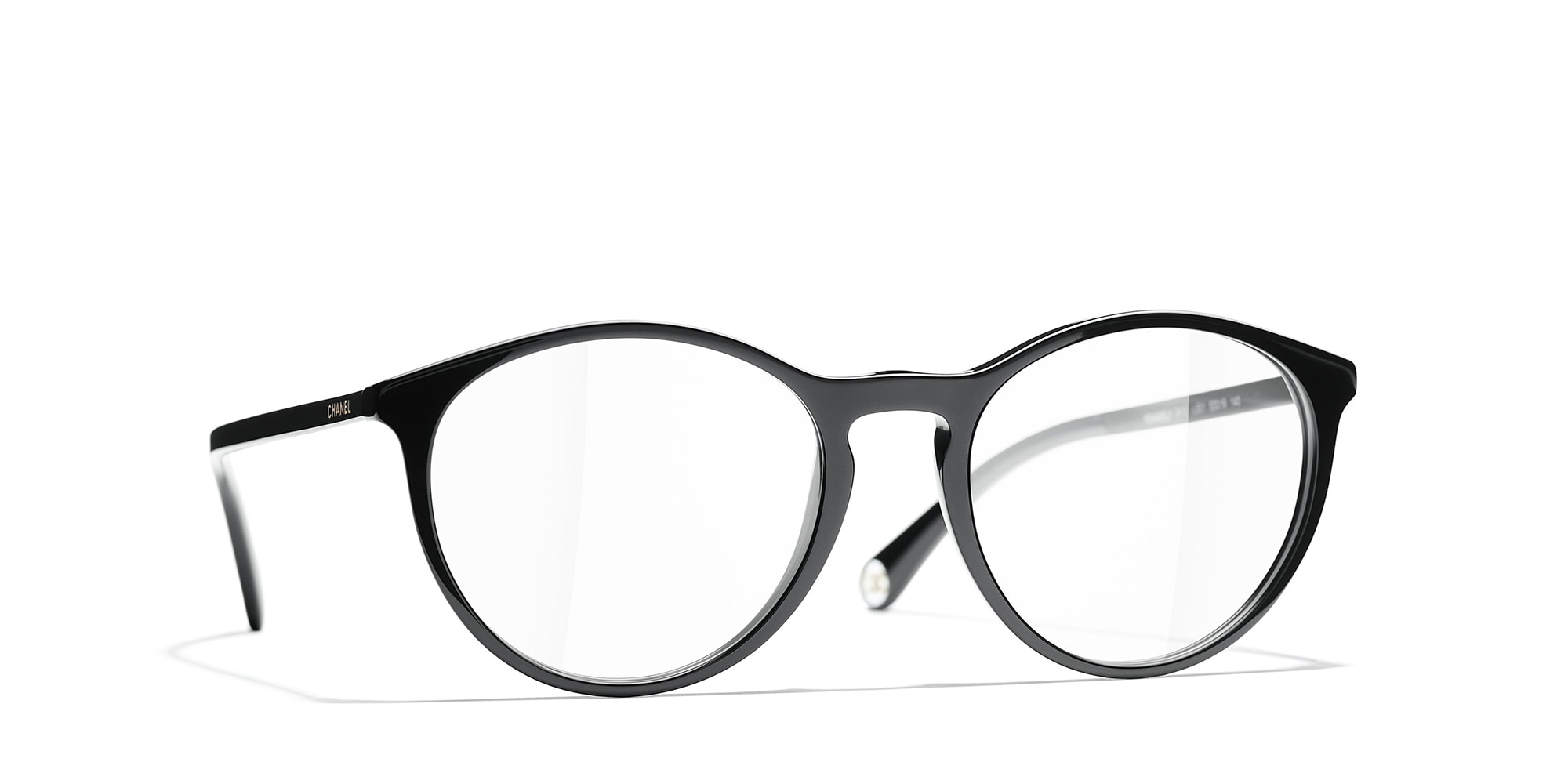 Chanel Woman Sunglass Pantos Eyeglasses CH3413 -  Frame color: Black, Lens color: Demo Lens