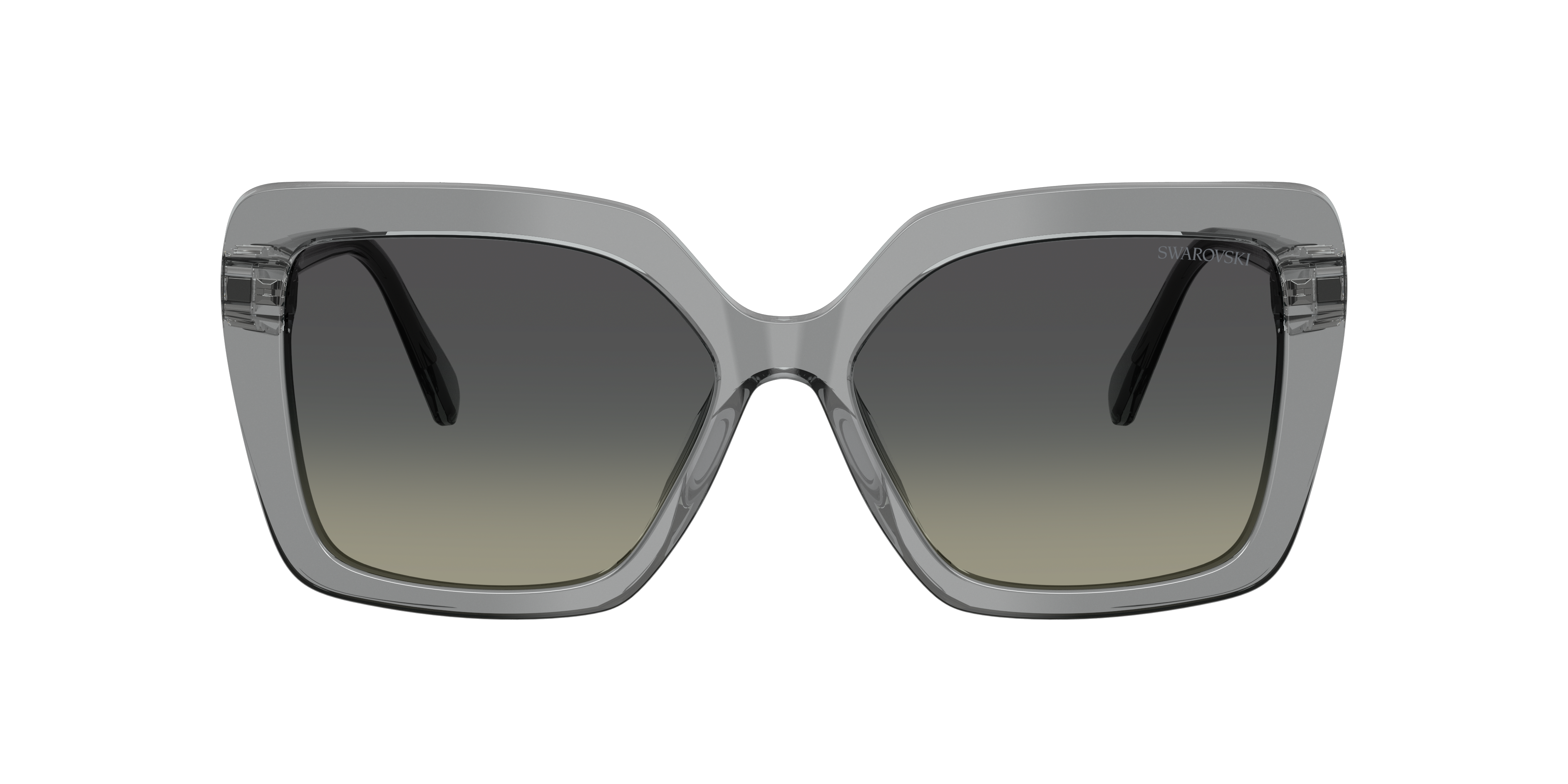 Swarovski Square-frame Crystal-embellished Sunglasses In Gray