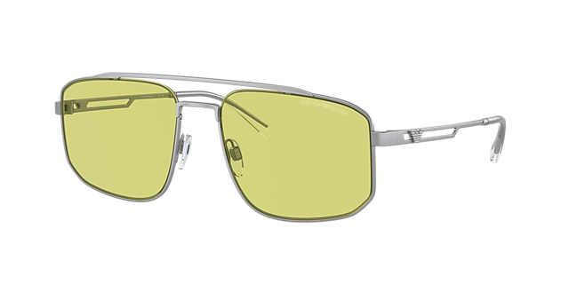 Emporio Armani EA2139 57 Green & Matte Silver Sunglasses 