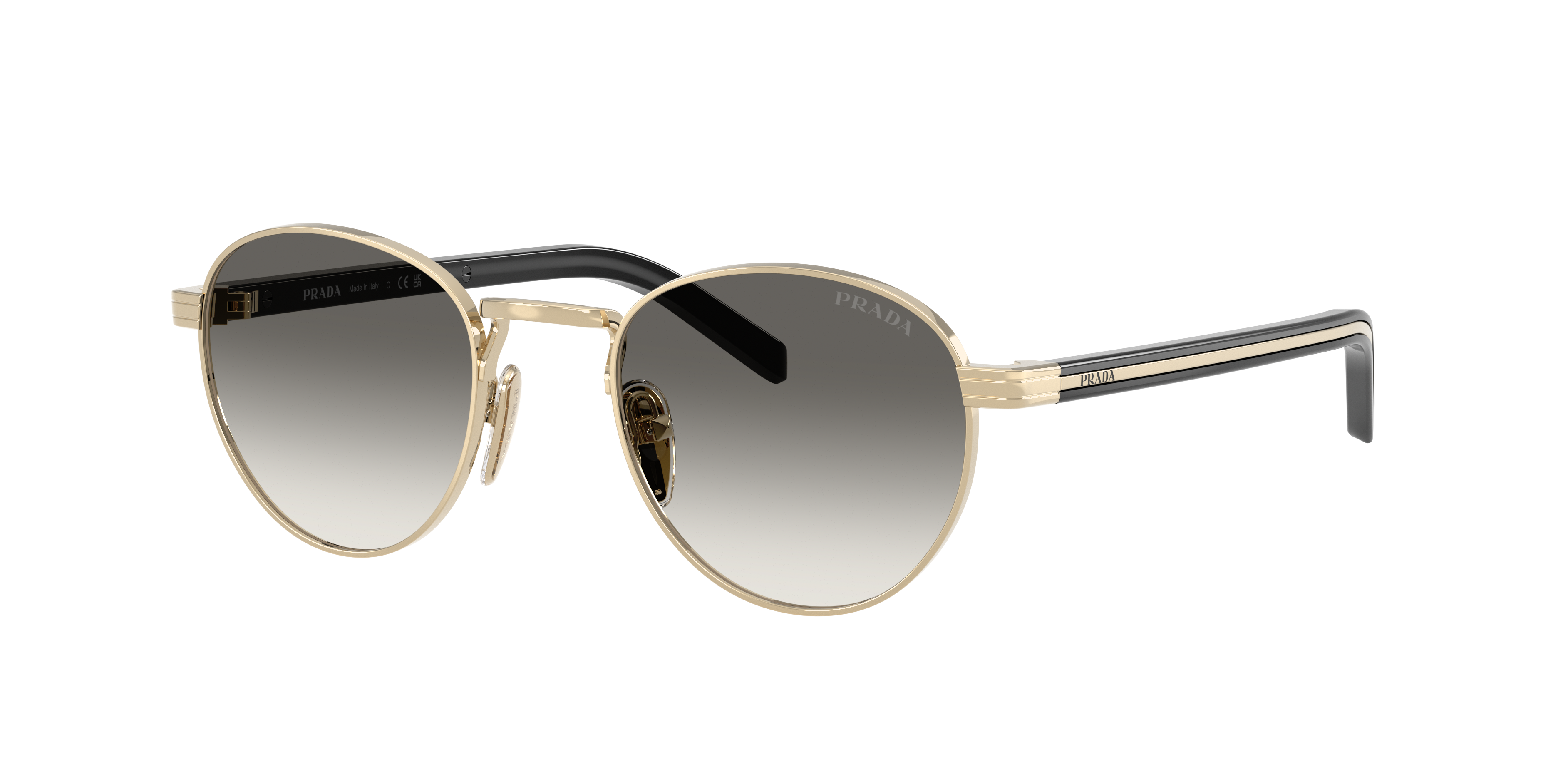 Prada PR B52S XS (49 - 21) with Grey lenses and Gold frame