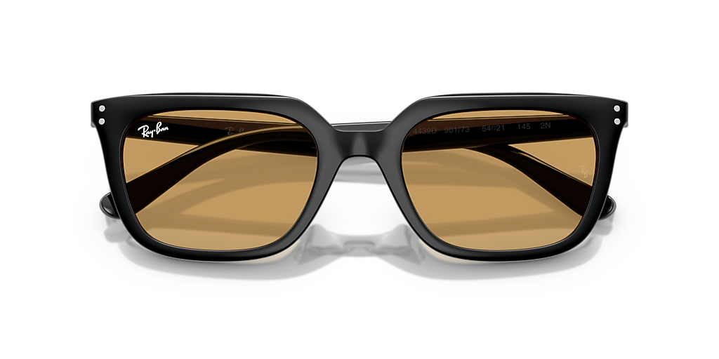 Ray-Ban RB4439D ブラック サングラス 54 Ray-Ban RB4439D L (54 - 21) with Brown lenses and Black frame