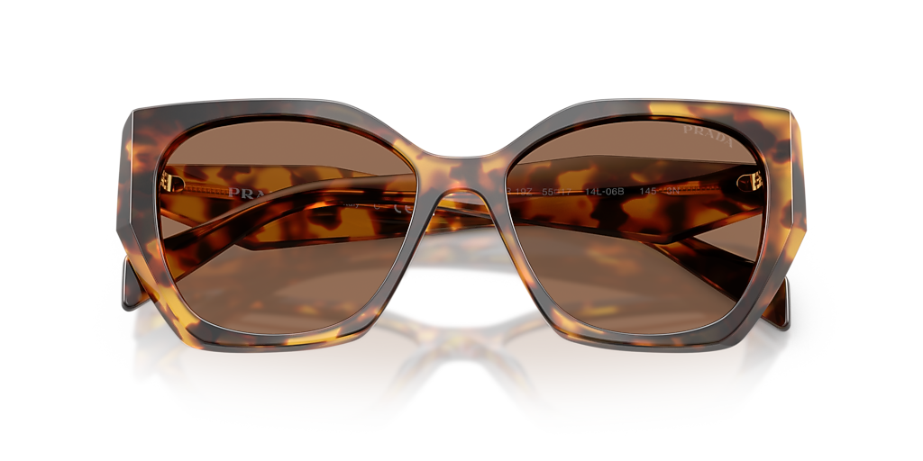 PRADA PR 19ZS Black - Women Luxury Sunglasses, Dark Grey Lens