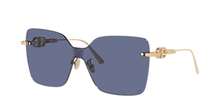 NWT Christian Dior CD40146U-33N-65 Gold 65mm Sunglasses DIOR 30Montaigne B3U Cd40146U XXL (65 - 14) with Blue lenses  main image 2