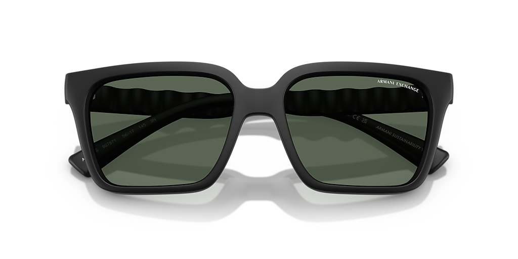 ARMANI EXCHANGE AX4147S Matte Black - Men Sunglasses, Dark Green Lens