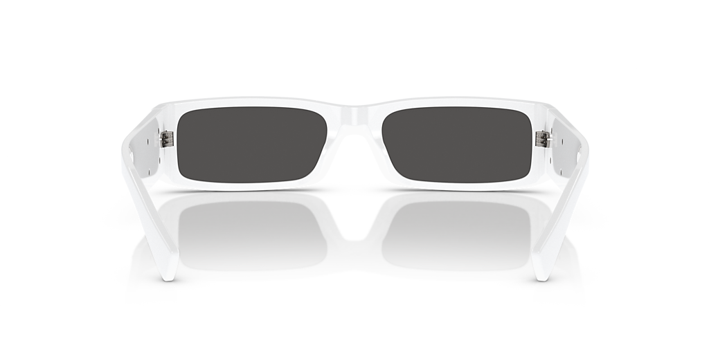 DOLCE&GABBANA DG4444 White - Men Luxury Sunglasses, Dark Grey Lens