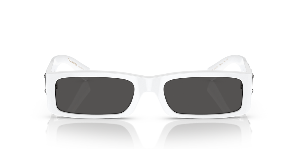 DOLCE&GABBANA DG4444 White - Men Luxury Sunglasses, Dark Grey Lens