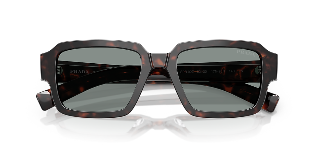 Prada PR 02ZS S (52 - 20) with Blue lenses and Tortoise frame